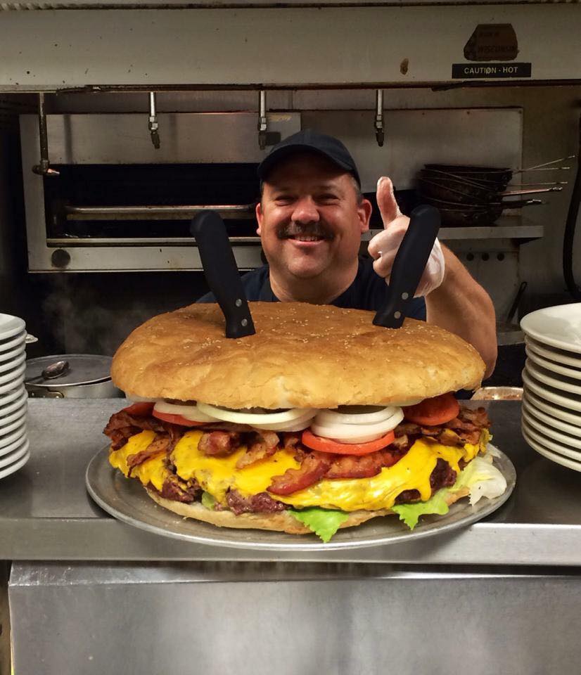 TEN POUND MONSTER BURGER EAT IN UNDER ONE HOUR AND IT'S FREE + YOU GET $100