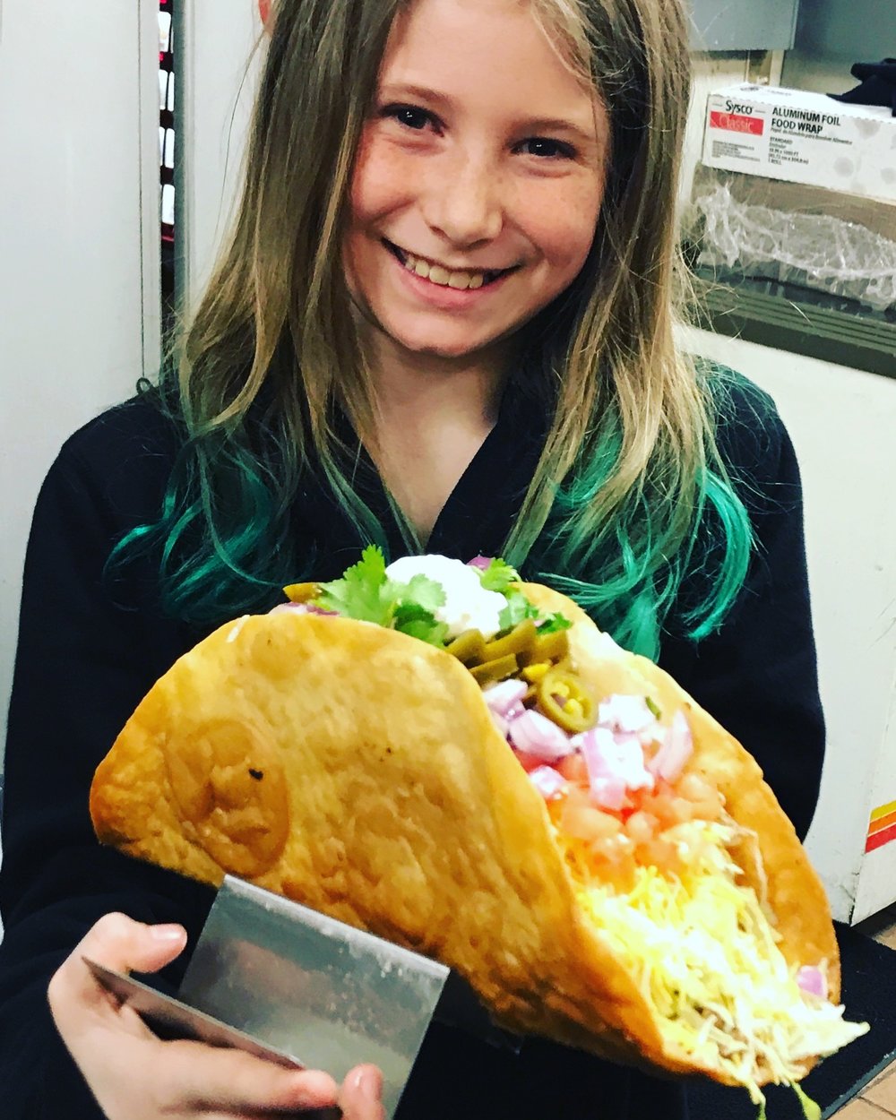 TWO POUND TACO - $15 EAT 3 & THEY ARE FREE!